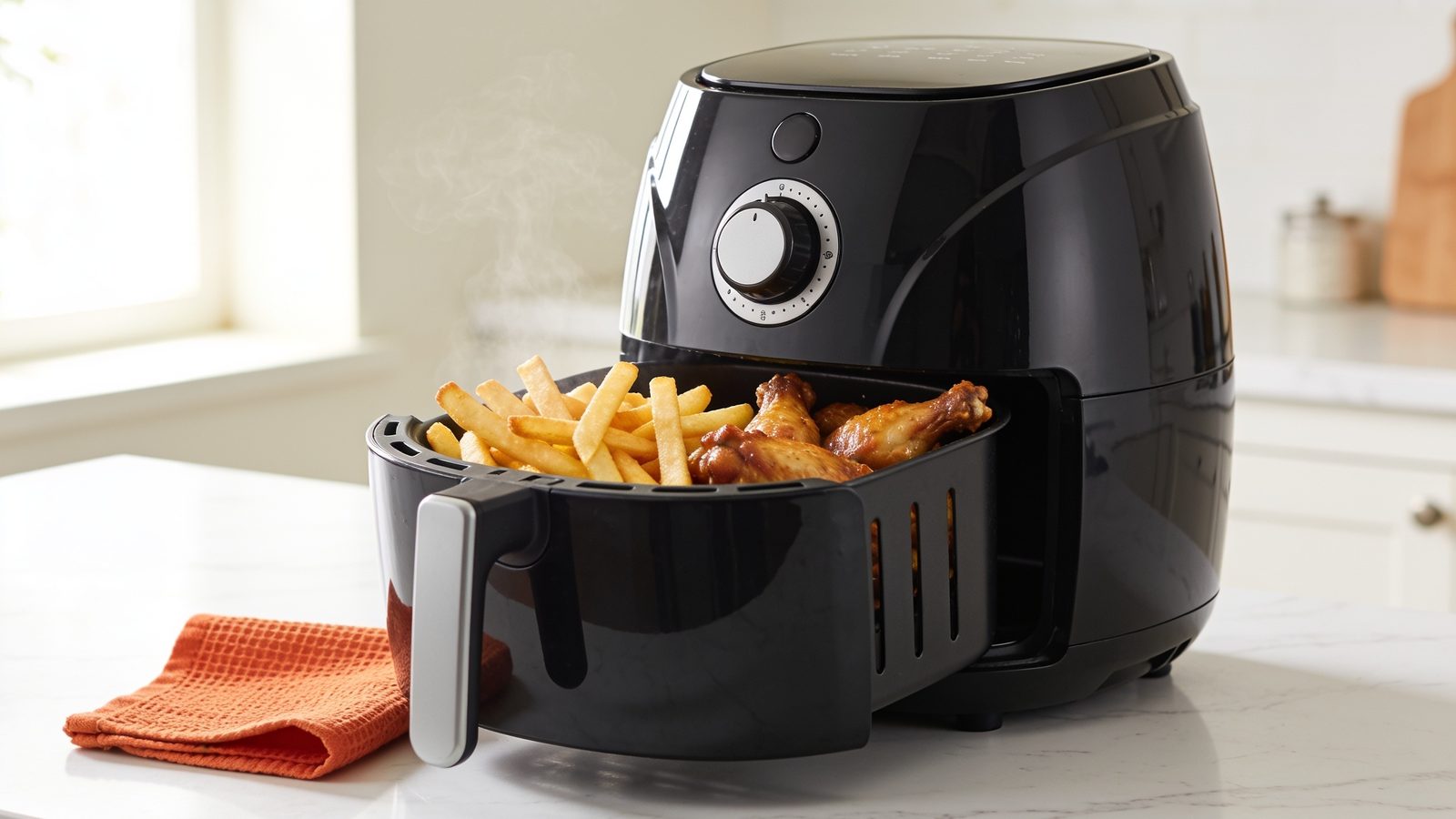 ninja af101 vs cosori pro gen 2 — kitchen air fryers in a bright kitchen