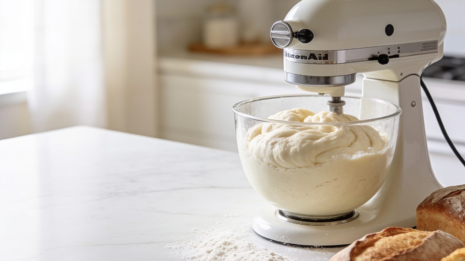 best stand mixers worth the money — kitchen stand mixers in a bright kitchen